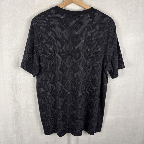Puma Logomania AOP Crew Neck Short Sleeve T-shirt Men's Size Large Black NWT - Picture 4 of 5